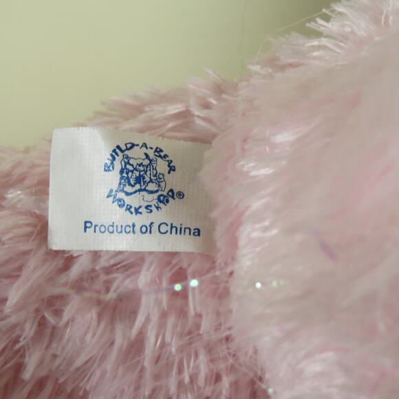 Build-A-Bear Pink Cat Plush Toy with Heart Charm - 8" Stuffed Animal - Picture 8 of 16